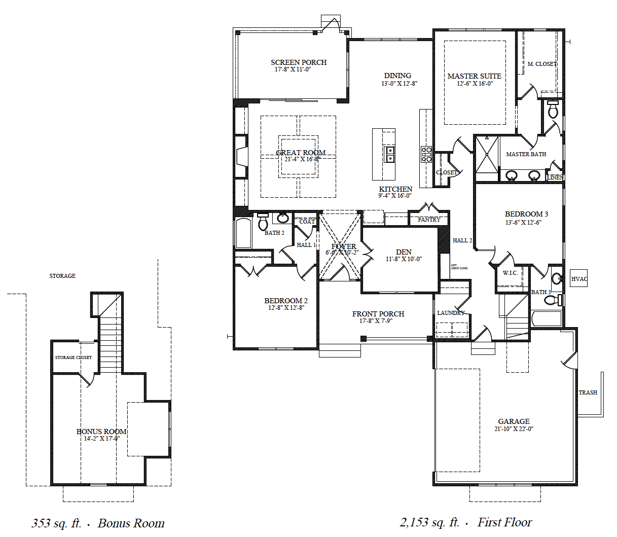 1011 Trisail, Everton II - New Home Plan for Charter Building Group in Wilmington, NC